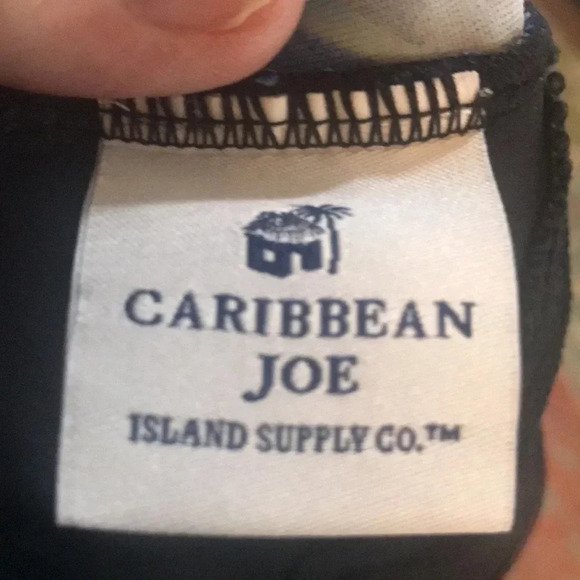 Caribbean Joe Palm Leaf Print One Piece Swim Suit - Picture 9 of 9